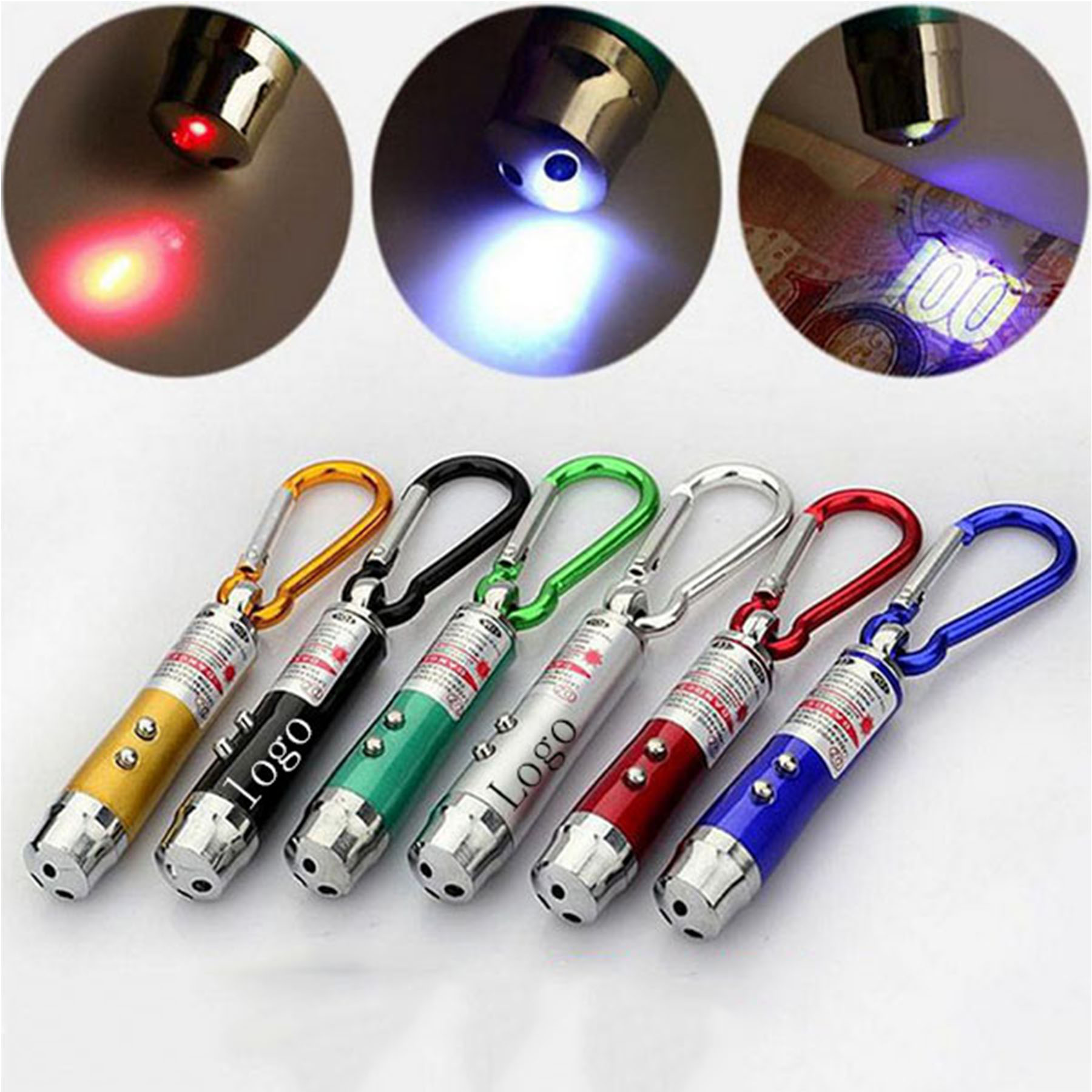 CSAZZ004 Multifunctional Mini Key Chain Flashlight With Counterfeit